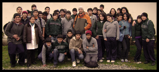 Con gli studenti del liceo agricolo di Molina.