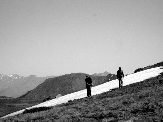 Qui io con Stefano, ma c'erano anche Simona e Carla sulle cime, a dicembre.